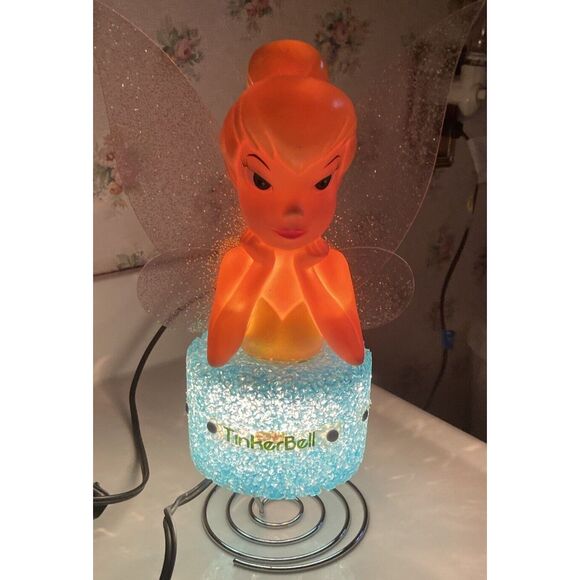 Disney Tinkerbell Lamp Table Desk Bedroom Fairy 11" Night Light - Picture 2 of 7